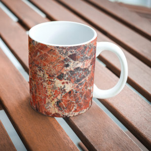 Orange Jasper Stone Mönster Mugg