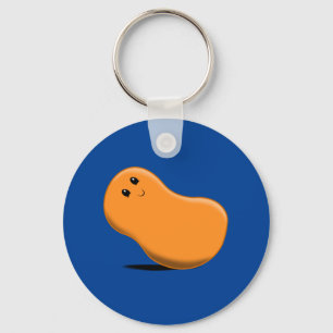 Orange Jellybean Keychain Nyckelring