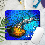 Orange Jellyfish Blue Ocean Go with Flow Script Musmatta<br><div class="desc">"Gå med flödet." Ta en lärdom av den här gulten i orange som flyter längs med det blåa havets turkosa och låt livet ta sin gång när du användor denna häpnadsväckande chic, fotomuspekare med vibrerande färgad. Gör en underbar gåva till dig själv eller någon speciell! Du kan enkelt anpassa den...</div>