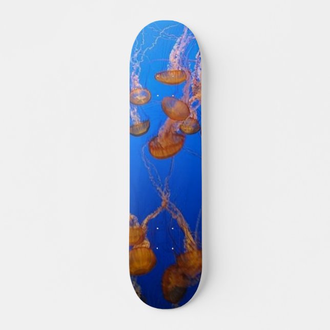 Orange Jellyfish Skateboard Bräda 21,5 Cm (Framsida)