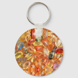 Orange Juel Nyckelring