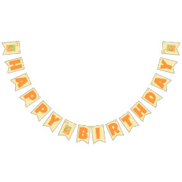 Orange Juice Box Grattis på födelsedagen Vimplar