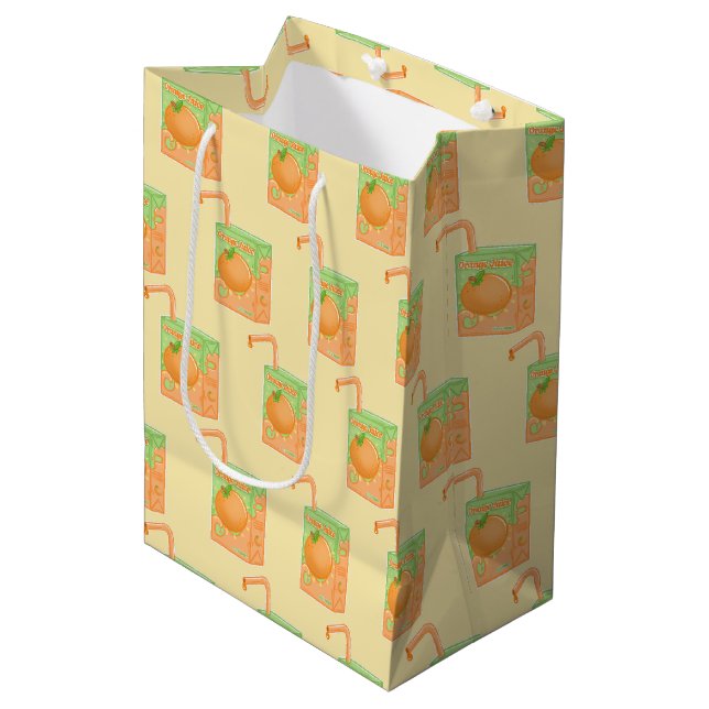 Orange Juice Box Mönster (Framsidan Vinklad)