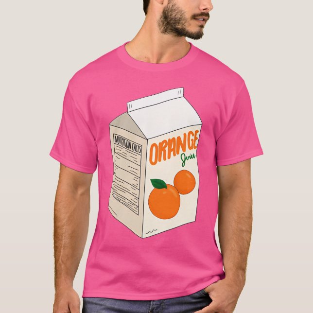 Orange Juice Carton T Shirt (Framsida)