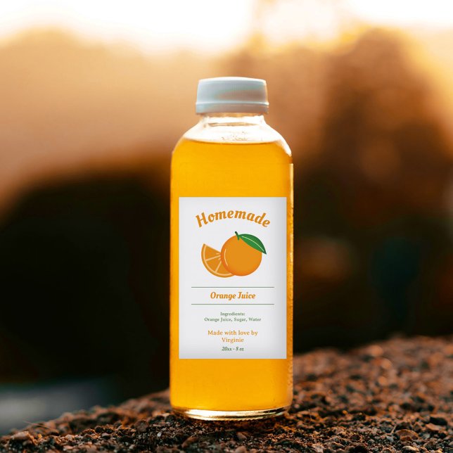 Orange Juice Flaska-etikett Vinetikett (Orange Juice Bottle Label Sticker)