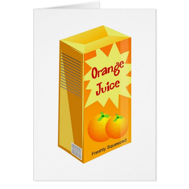 Orange Juice Hälsningskort (Framsidan)