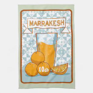 Orange Juice Marrakesh Marocko Kökshandduk