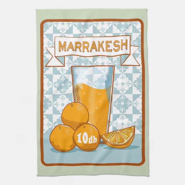 Orange Juice Marrakesh Marocko Kökshandduk (Vertikal)