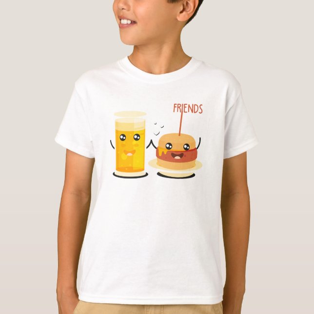 Orange Juice och Hamburger Best Friend T Shirt (Framsida)