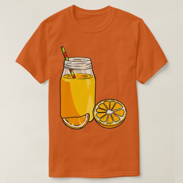 Orange Juice Oranges Fruit Juice Drink T Shirt (Design framsida)