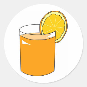 Orange Juice Runt Klistermärke