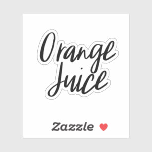 Orange Juice Storage-etikett Klistermärken