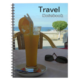 Orange Juice Travel Destinationsdator Anteckningsbok Med Spiral