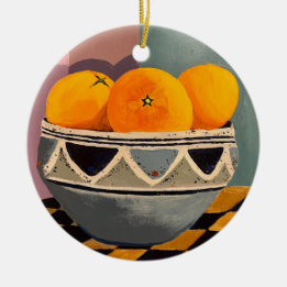 Orange Julgran Dekoration