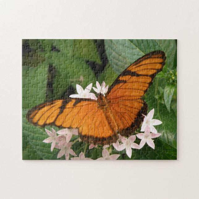 Orange Julia Butterfly Puzzle Pussel (Horisontell)