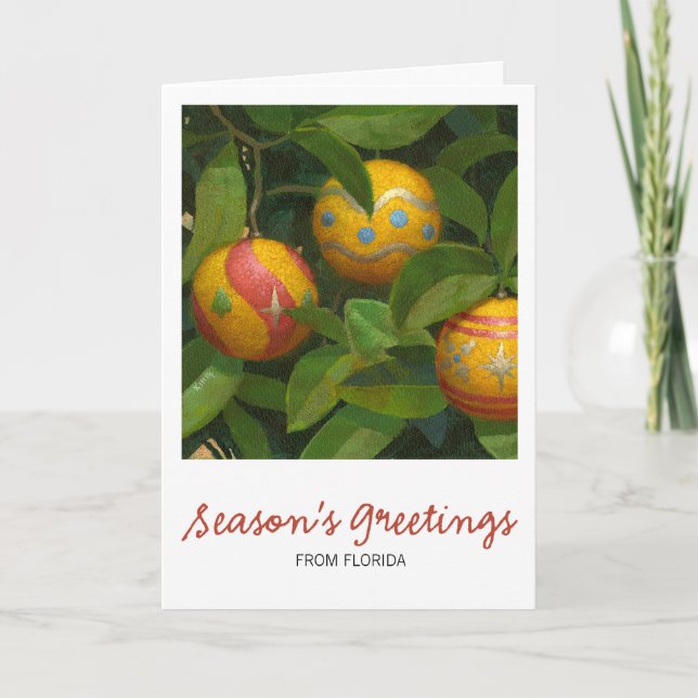 Orange Julkort för prydnadsföremål Helgkort (Framsida)