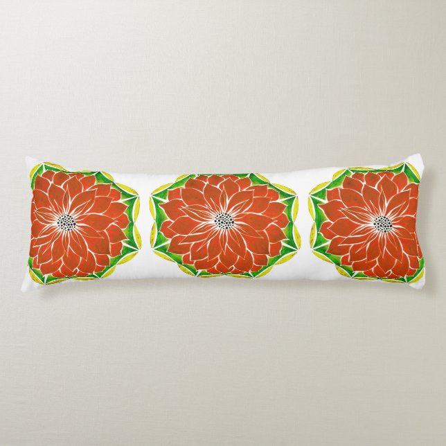 ORANGE JULSTJÄRNAdesign Kroppskudde (Framsidan)