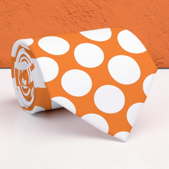 Orange Jumbo Prickiga Plattar Anpassad Slipsklöver Slips (Skapare uppladdad)