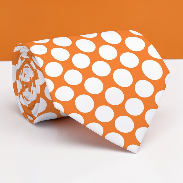 Orange Jumbo Prickiga Punkter Anpassad Slipsklöver Slips (Skapare uppladdad)