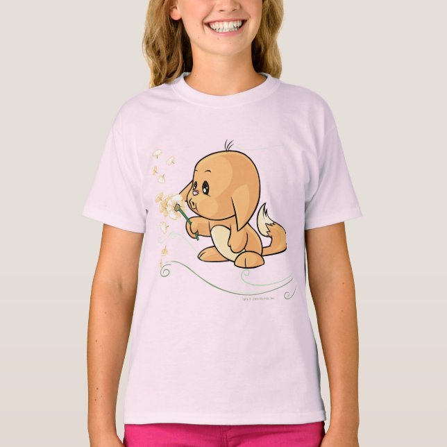 Orange Kacheek som önskar på en maskros T-shirt (Framsida)