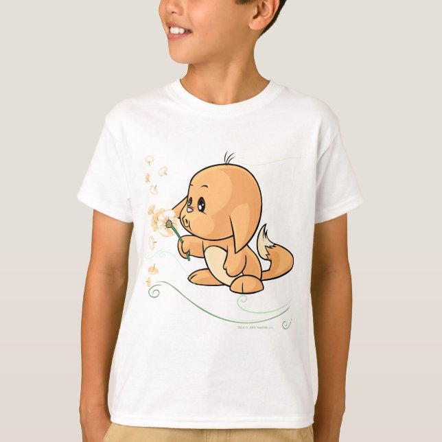 Orange Kacheek som önskar på en maskros Tee (Framsida)