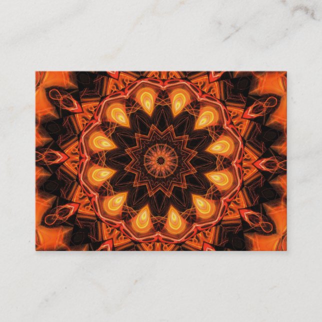 Orange Kaleidoscope 07 Visitkort (Framsida)