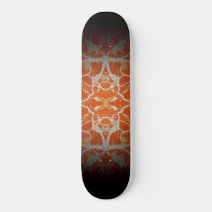 Orange kaleidoscope mönster mini skateboard bräda 18,5 cm