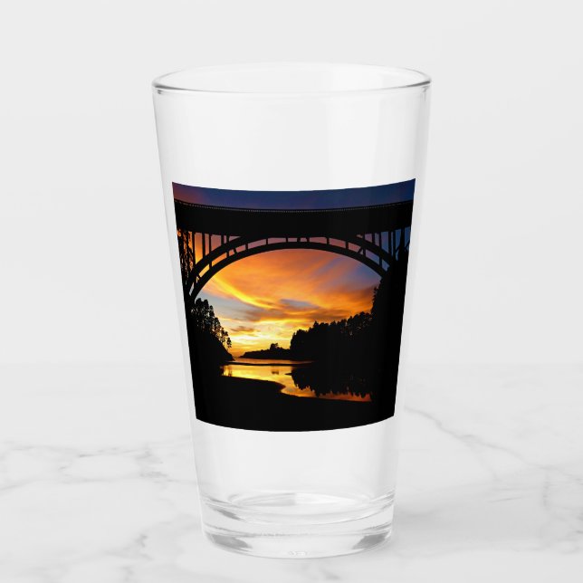 Orange Kalifornien - solnedgång under bron Glaskopp (Framsida)