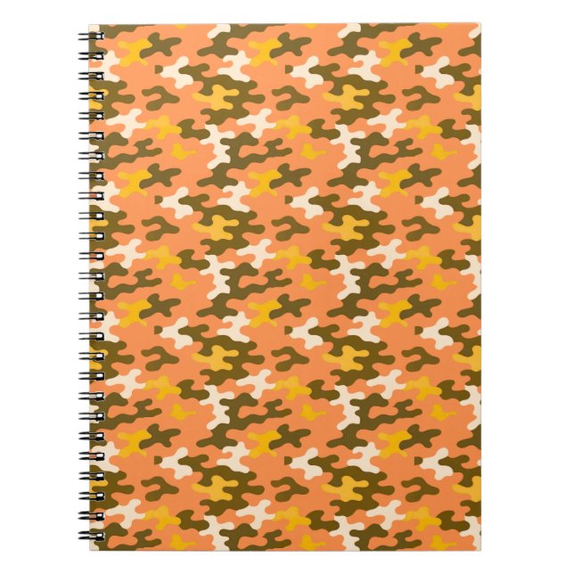 Orange Kamouflage Anteckningsbok (Framsidan)
