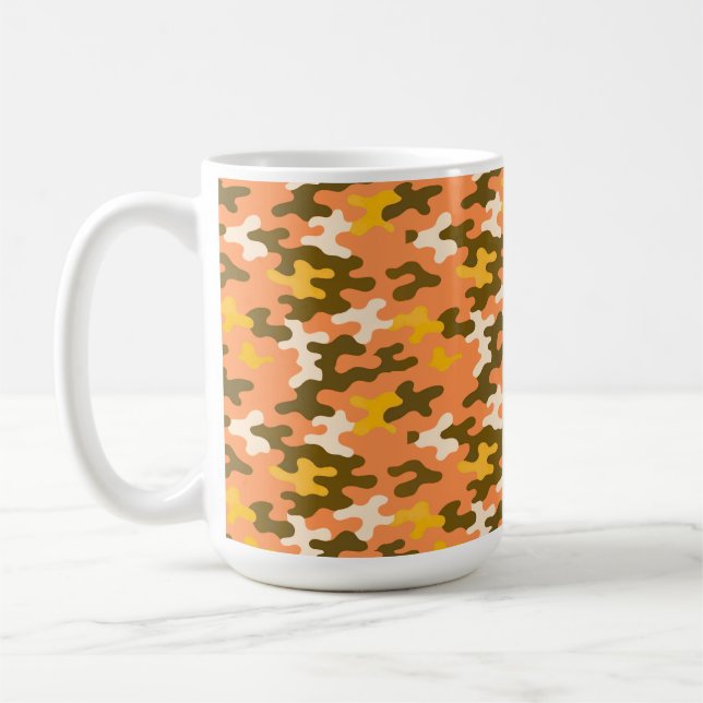 Orange Kamouflage Kaffemugg (Vänster)