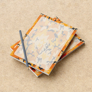 Orange Kamouflage, Kamouflage, Militär, Armé Anteckningsblock
