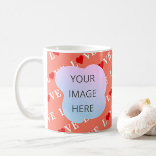 Orange KÄRLEK Heart Kaffemugg