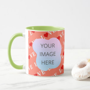 Orange KÄRLEK Heart Mugg