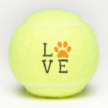 Orange KÄRLEK Paw Print Tennis and Animal Lover