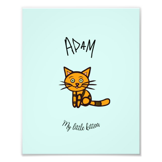 Orange katt fototryck (Framsidan)
