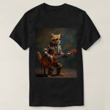 Orange katt gitarrspelare