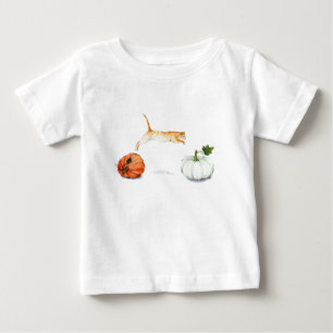 Orange Katt-jumpning mellan pumpor Tee Shirt