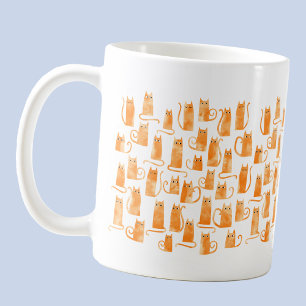 Orange Katt Kaffemugg
