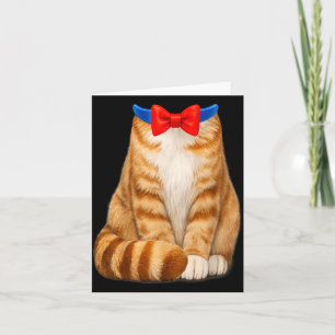 Orange katt kostym randig flug bowtie söt rolig hu kort
