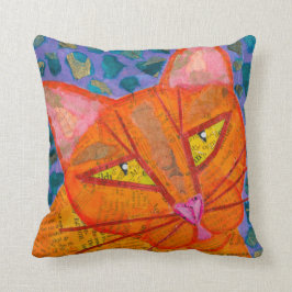 Orange katt kudde