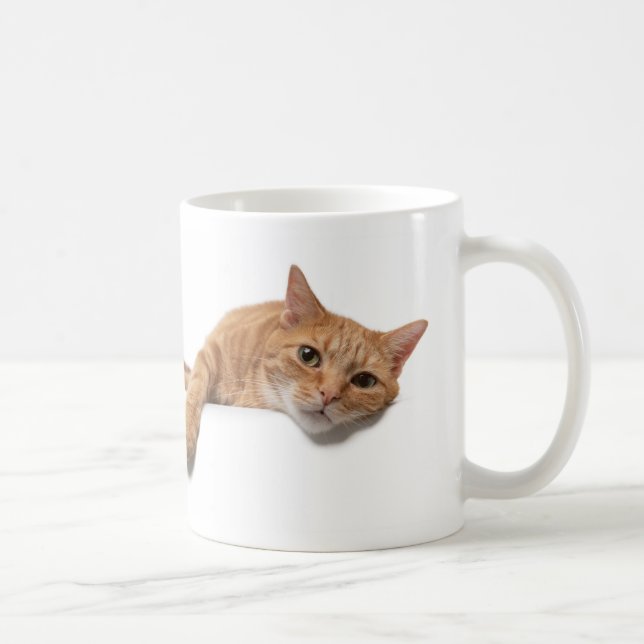Orange Katt, nedåt Kaffemugg (Höger)