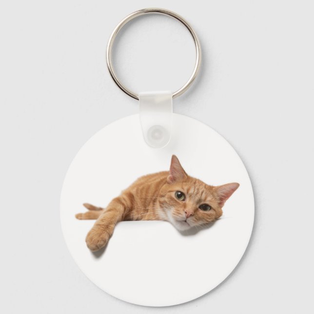 Orange Katt, nedåt Nyckelring (Framsida)