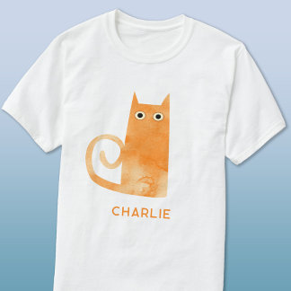 Orange Katt-Personlig T Shirt