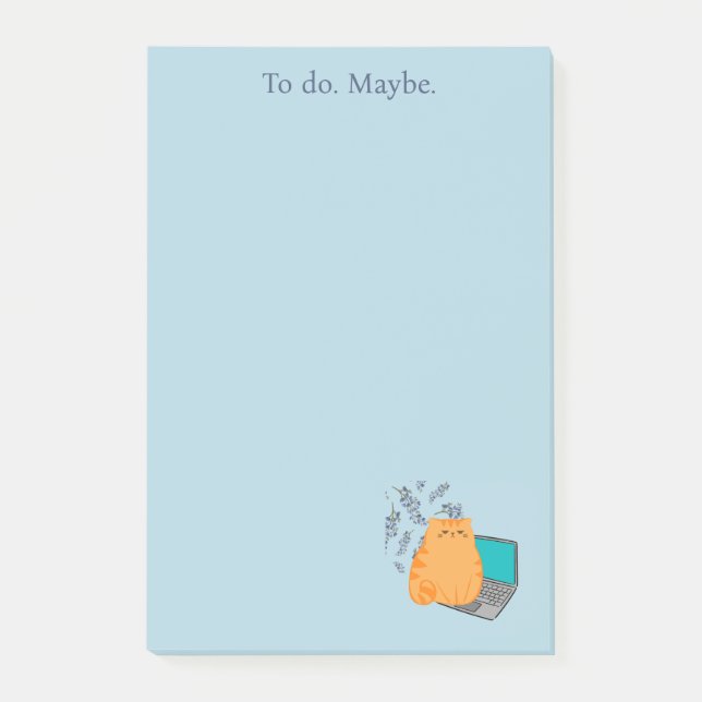 Orange Katt Post-it Block (Framsida)