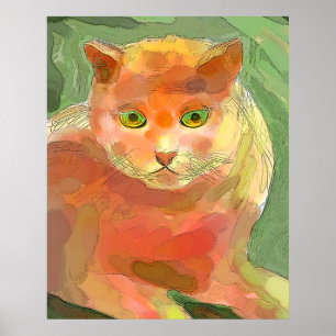 Orange katt poster