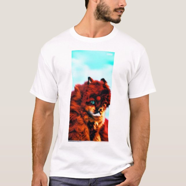 Orange Katt T Shirt (Framsida)