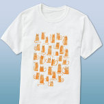 Orange Katt T Shirt<br><div class="desc">Cute Little water color orange inginger cat,  perfekt for djur älskare. Originalkonst av Nic Squirrell.</div>