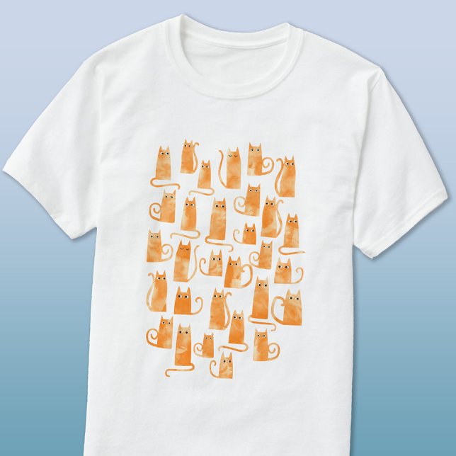 Orange Katt T Shirt (Orange ginger cat watercolor t-shirt)