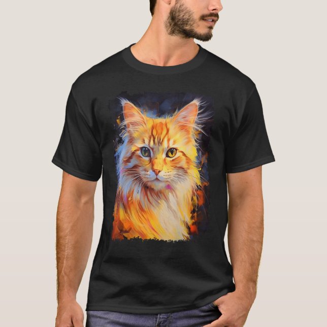 Orange katt t shirt (Framsida)