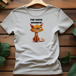 Orange Kattälskares Jul ironiska önskemål T-Shirt